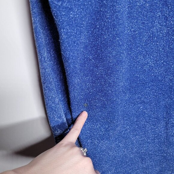 CZ Club Z Womens Blue Denim Animal Patchwork Studded Button up VTG 22 24 - Picture 8 of 12